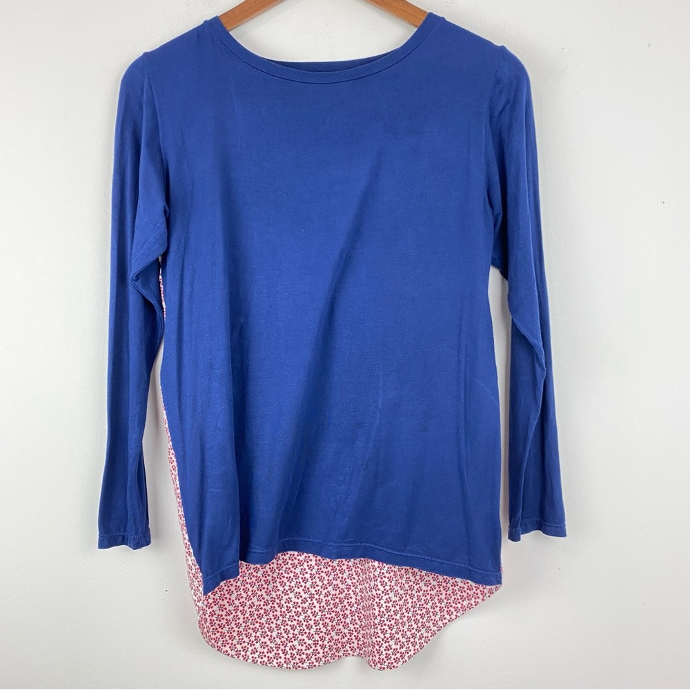 Bella Bliss size 12 Girls Navy Blue Floral Long Sleeve Top